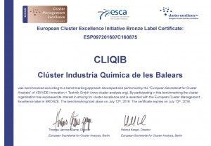 CLIQIB Bronze Label Certificate